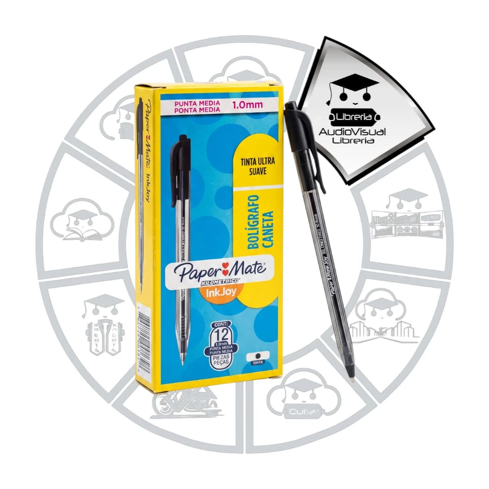 BOLIGRAFO PM INKJOY RETRACTIL NEGRO 12