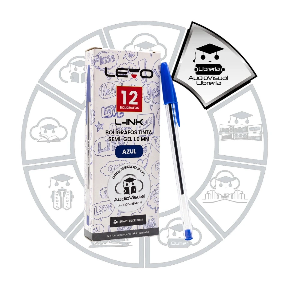 BOLIGRAFO TINTA AZUL SEMI-GEL 1.0MM LEVO 12