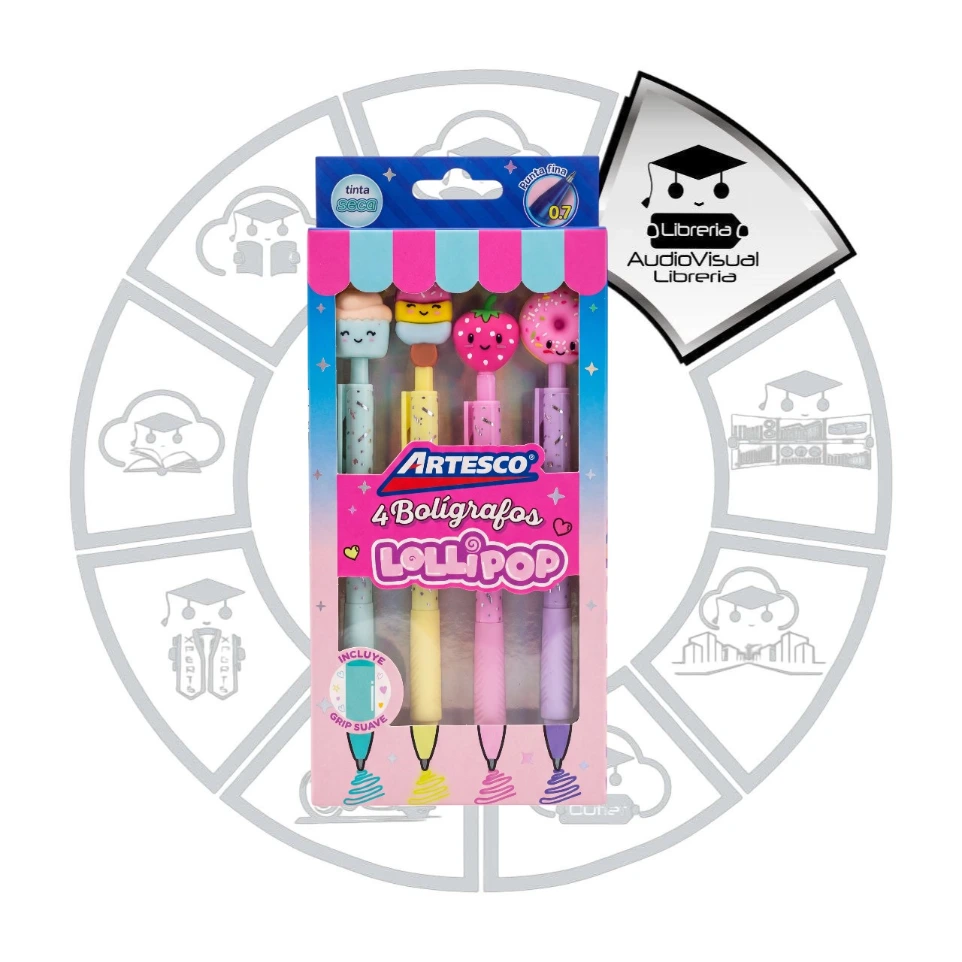 BOLIGRAFOS TINTA SECA LOLLIPOP 4
