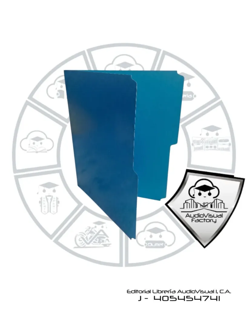 [CAFCAZRAVEM25] CARPETA DE FIBRA CARTA AZUL REY AV EMPQ 25
