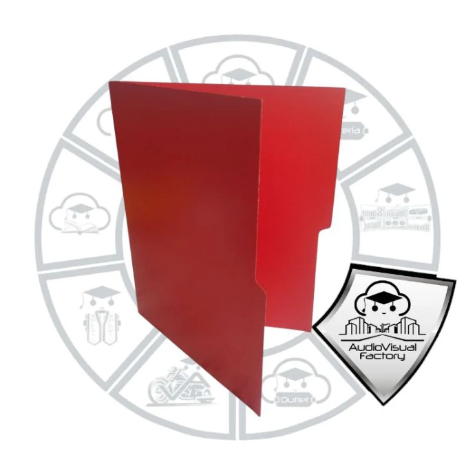 [CAFCROAVEM25] CARPETA DE FIBRA CARTA ROJA AV EMPQ 25