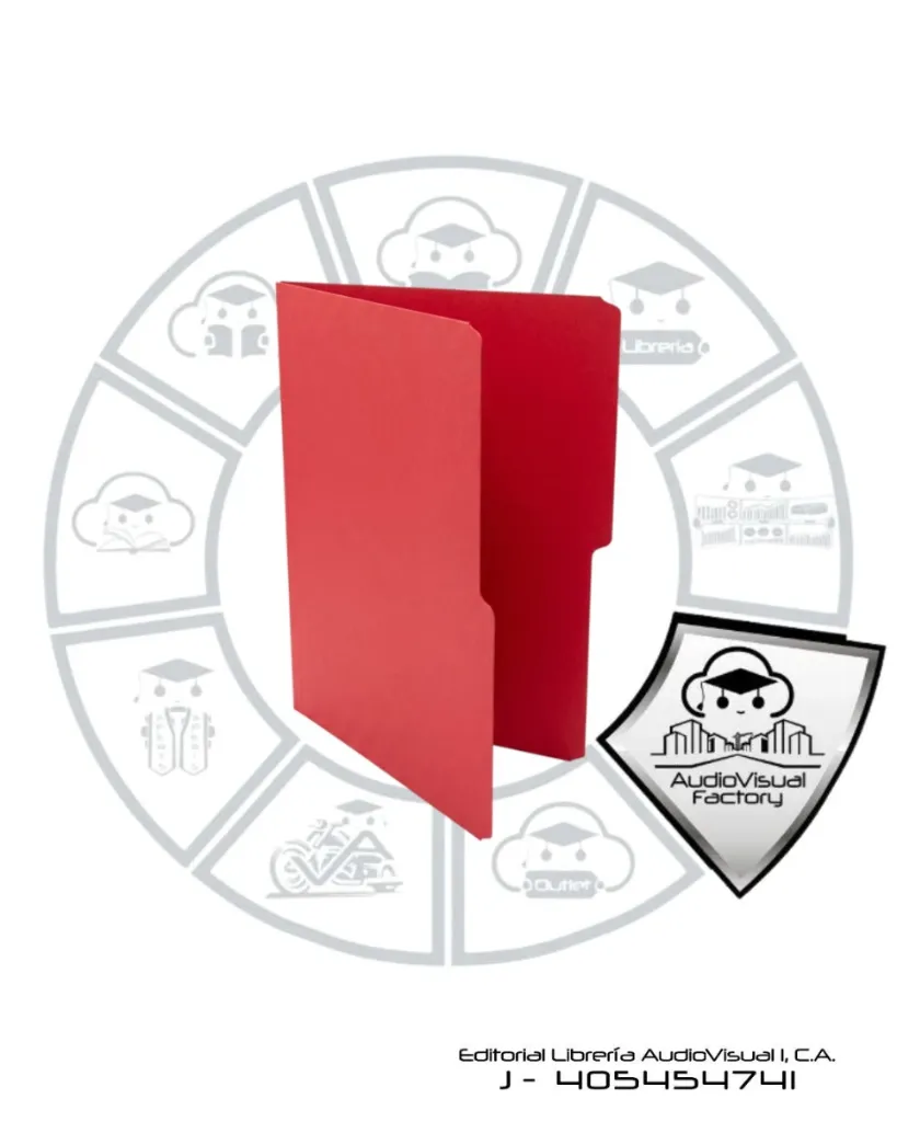 [CAFCROAVEM25] CARPETA DE FIBRA CARTA ROJA AV EMPQ 25