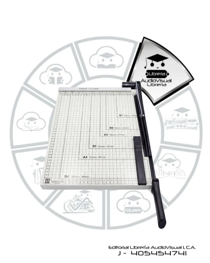 GUILLOTINA 15" BASE METAL RETICULADA C/REGLA Y PISAPAPEL