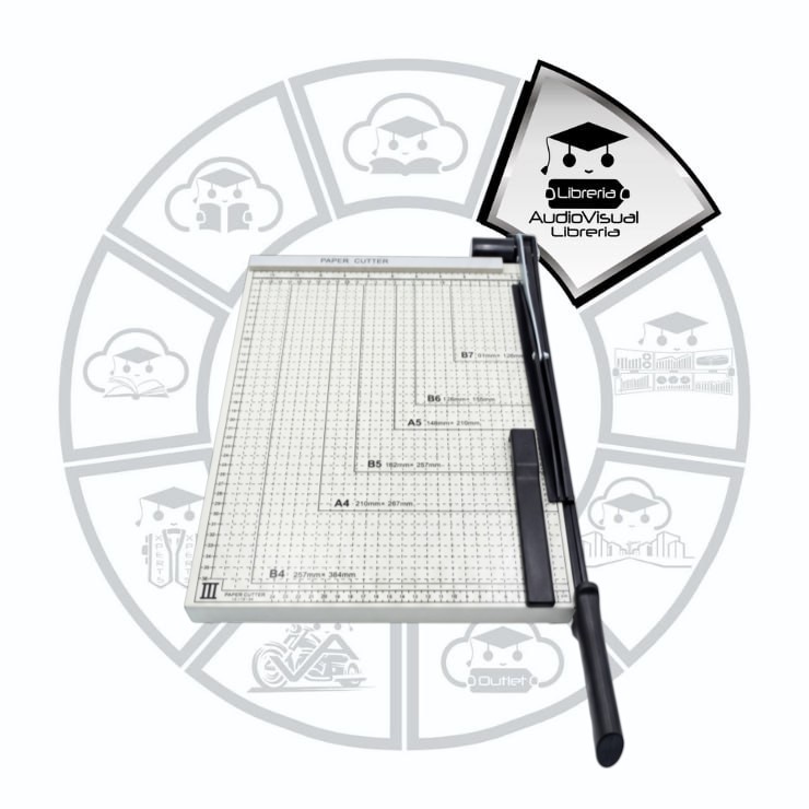 GUILLOTINA 15" BASE METAL RETICULADA C/REGLA Y PISAPAPEL