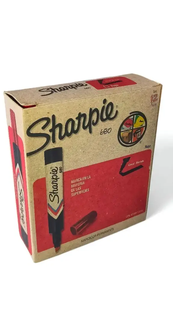 MARCADOR 680 ROJO SHARPIE 12