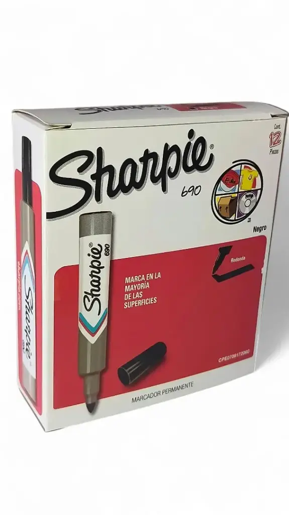 MARCADOR 690 NEGRO SHARPIE 12