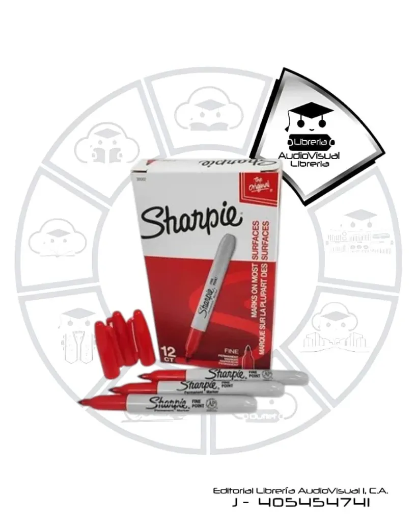 [MAPPRSH12] MARCADOR PERMANENTE PUNTA FINA ROJO SHARPIE 12