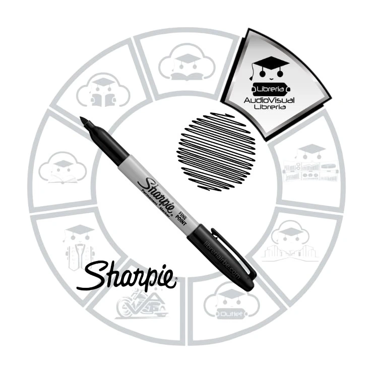 [MAPPUSHUN] MARCADOR PERMANENTE PUNTA FINA UNICOLOR SHARPIE UNIDAD