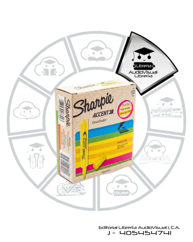 [REAMSH12] RESALTADOR AMARILLO SHARPIE 12