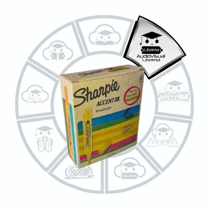 [REAMSH12] RESALTADOR AMARILLO SHARPIE 12