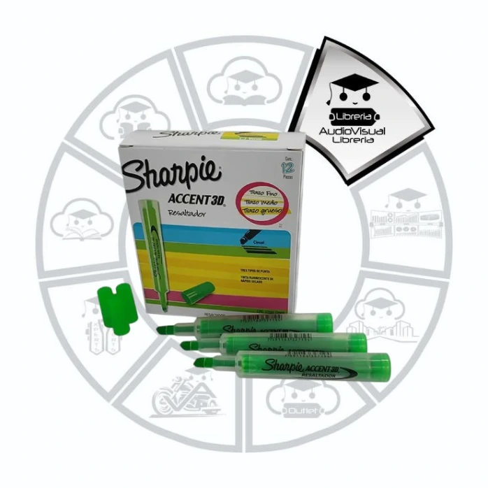 [REVSH12] RESALTADOR VERDE SHARPIE 12
