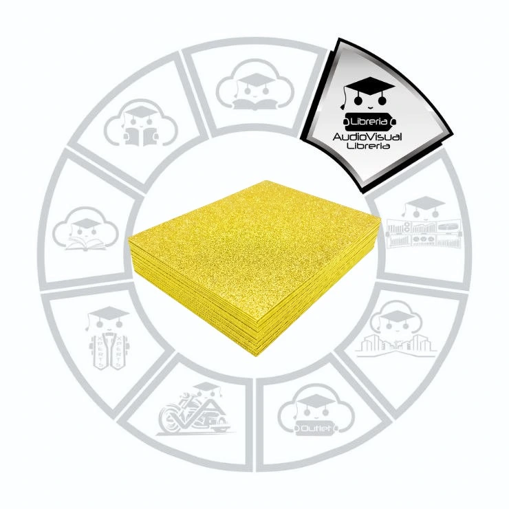 FOAMY ESCARCHADO CARTA DORADO EMPQ 10