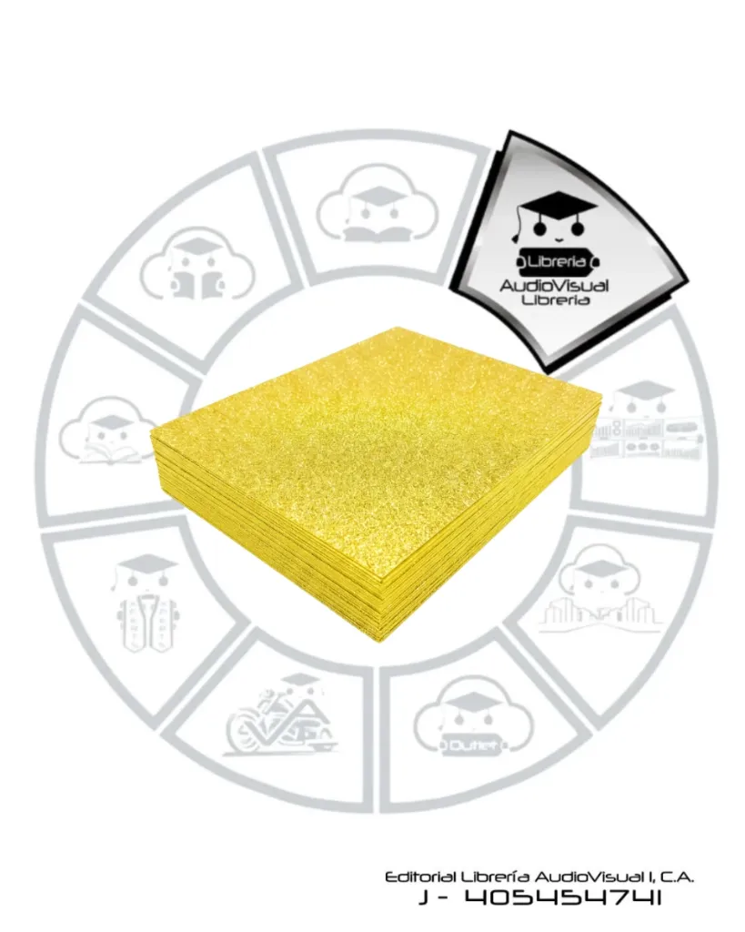FOAMY ESCARCHADO CARTA DORADO EMPQ 10