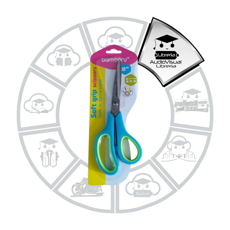 TIJERA AGARRE SUAVE 8" BAMBARY