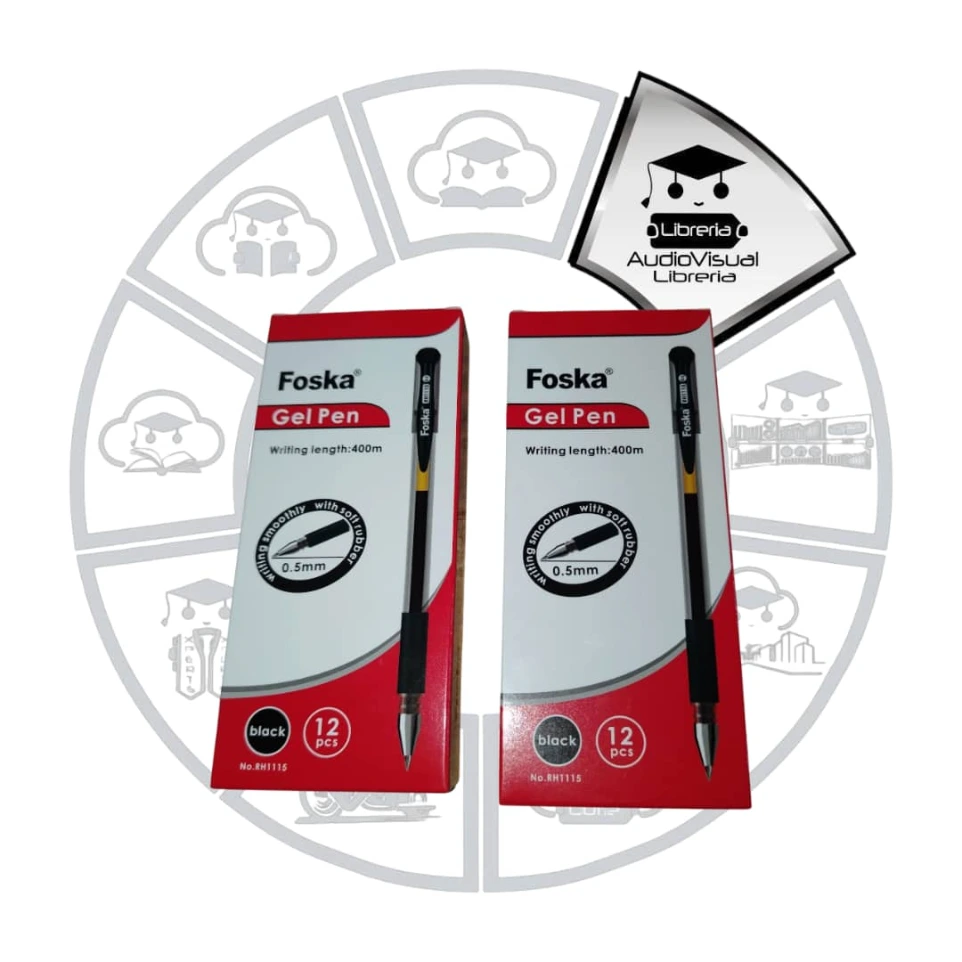 BOLIGRAFO ROLLER-GEL 0.5MM NEGRO FOSKA 12