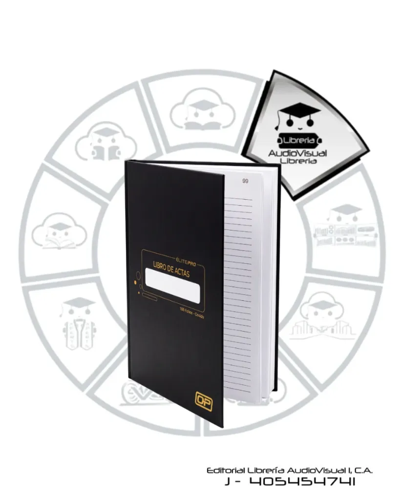 LIBRO ACTAS TAPA DURA CARTA 100 FOLIOS