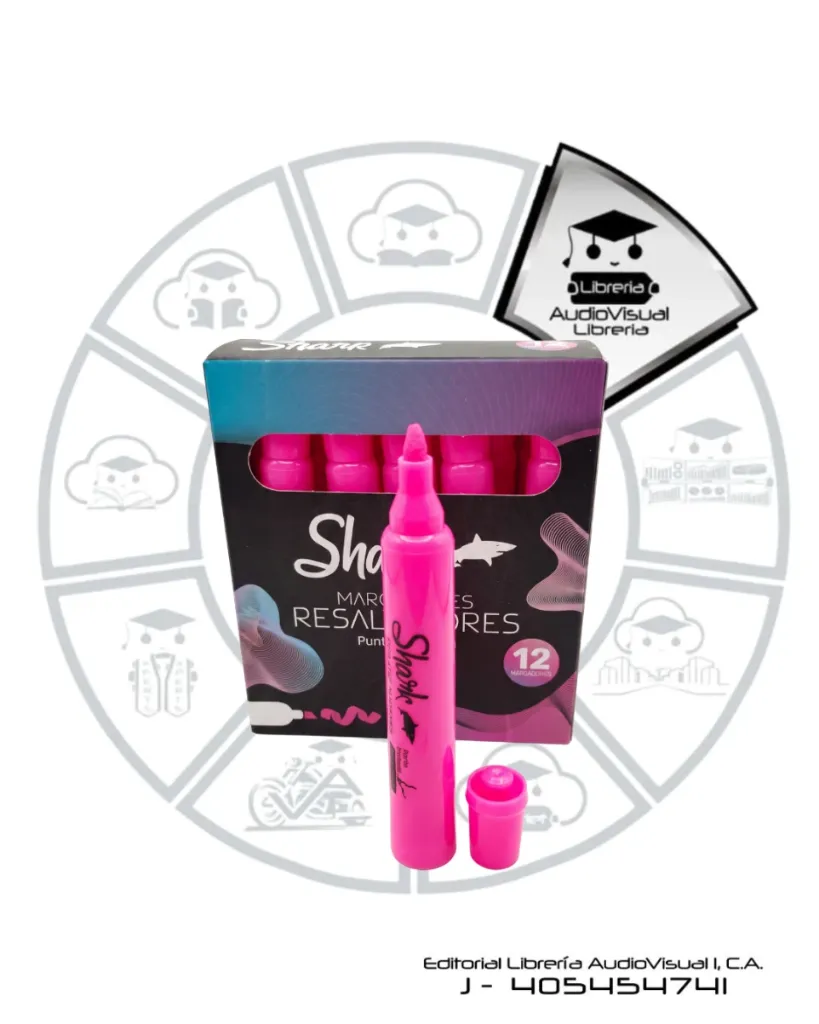 [TIE5KA] RESALTADOR ROSADO SHARK 12