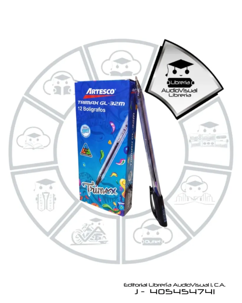 [TIOST] BOLIGRAFO TRIMAX GL-32M NEGRO ARTESCO 12
