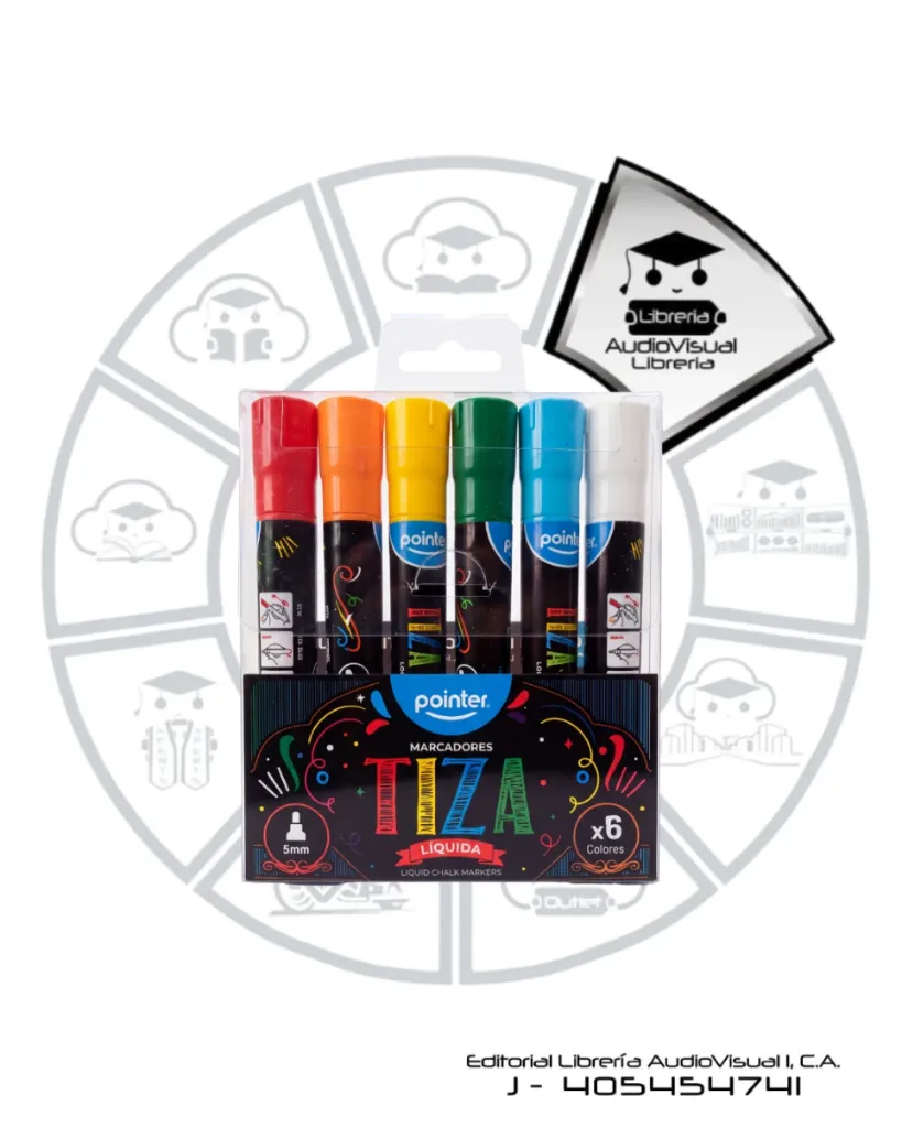 TIZA LIQUIDA COLORES POINTER 6