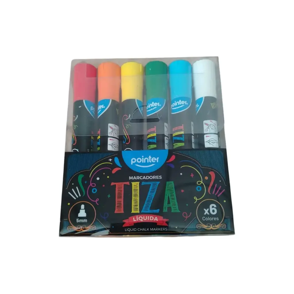 TIZA LIQUIDA COLORES POINTER 6