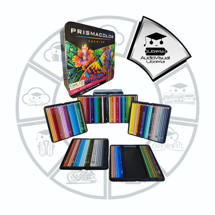 COLORES PREMIER CAJA METAL PRISMACOLOR 132
