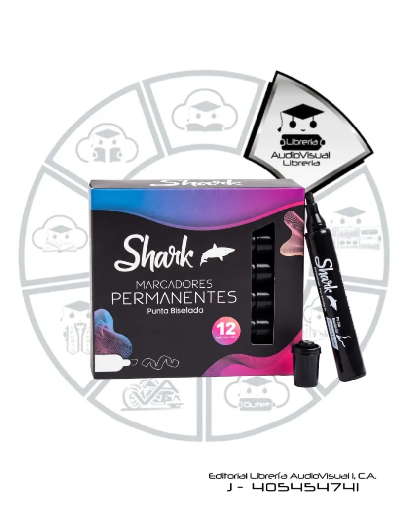 MARCADOR PERMANENTE NEGRO SHARK 12