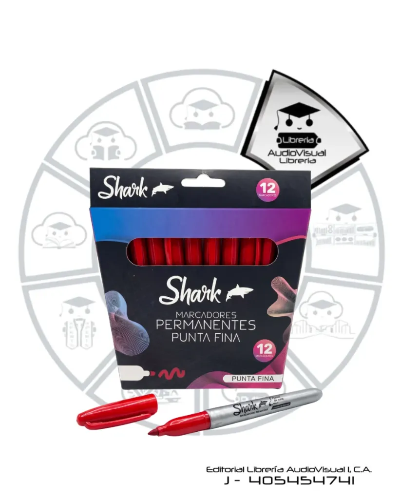 MARCADOR PUNTA FINA ROJO SHARK 12