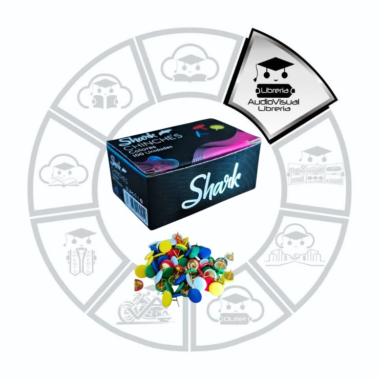 [INK-60-RD] CHINCHES COLORES SHARK CAJA 100