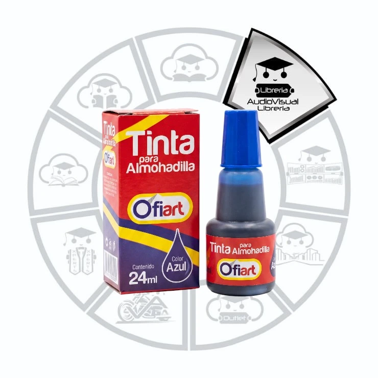 [INK-60-BU] TINTA ALMOHADILLA AZUL 24ML OF/PR