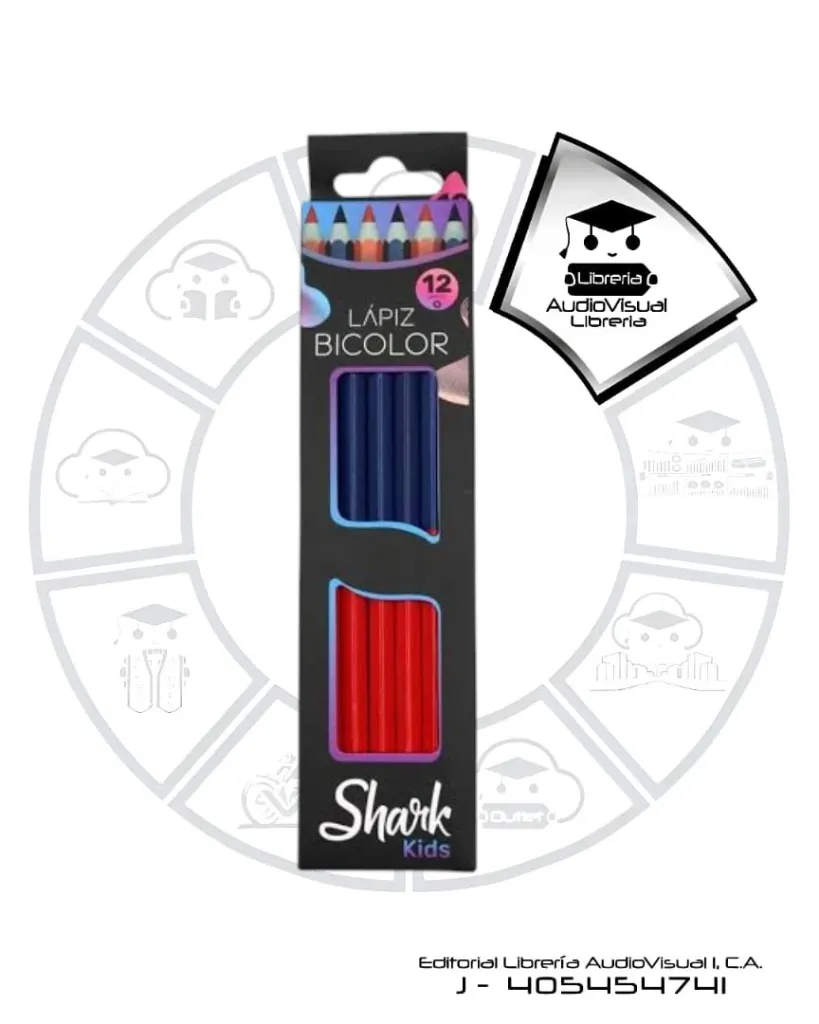 LAPIZ BICOLOR SHARK KIDS 12