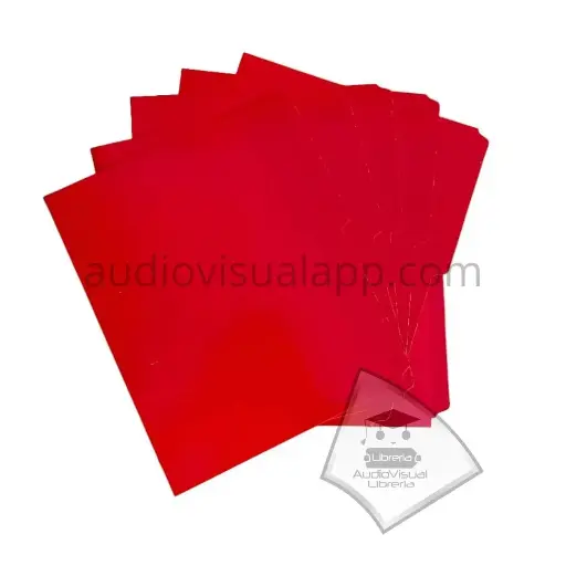 [CAFCROAVEM25] CARPETA DE FIBRA CARTA ROJA AV EMPQ 25