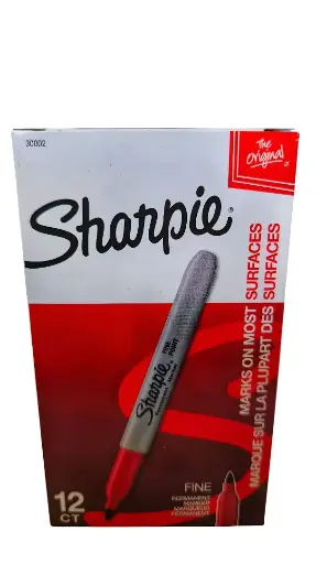 [MAPPRSH12] MARCADOR PERMANENTE PUNTA FINA ROJO SHARPIE 12