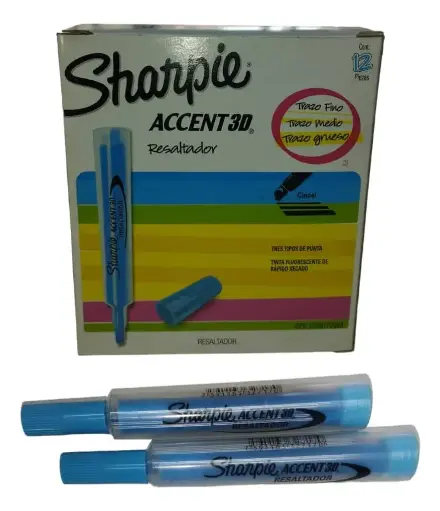 [REAZSH12] RESALTADOR AZUL SHARPIE 12