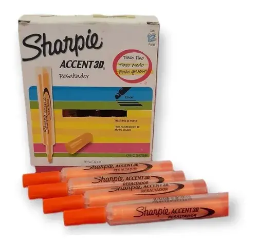 [RENJSH12] RESALTADOR NARANJA SHARPIE 12