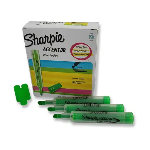 [REVSH12] RESALTADOR VERDE SHARPIE 12